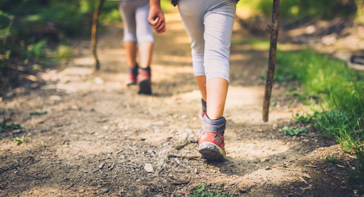 People hiking.