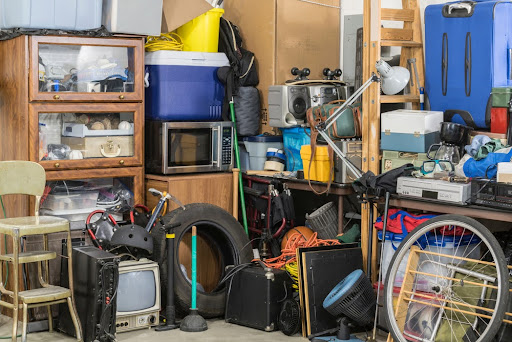 Garage full of stuff.