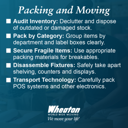 Packing and moving checklist.