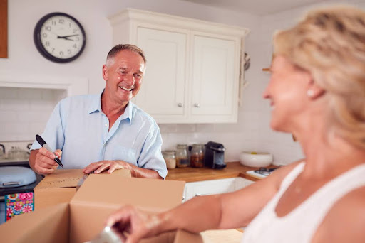 Couple packing boxes.