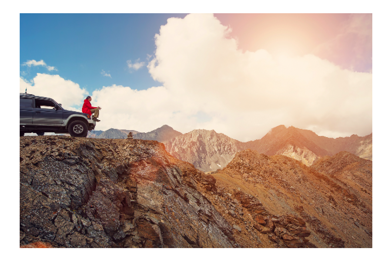 Car on mountain