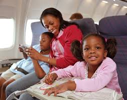 Kids on plane