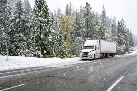 Truck in the snow