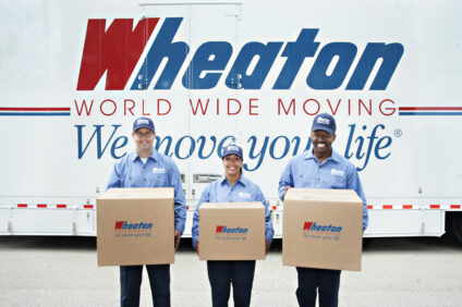 Wheaton movers with logoed truck